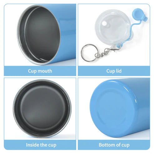 Mini tumbler shot keychain 3oz (straight)
