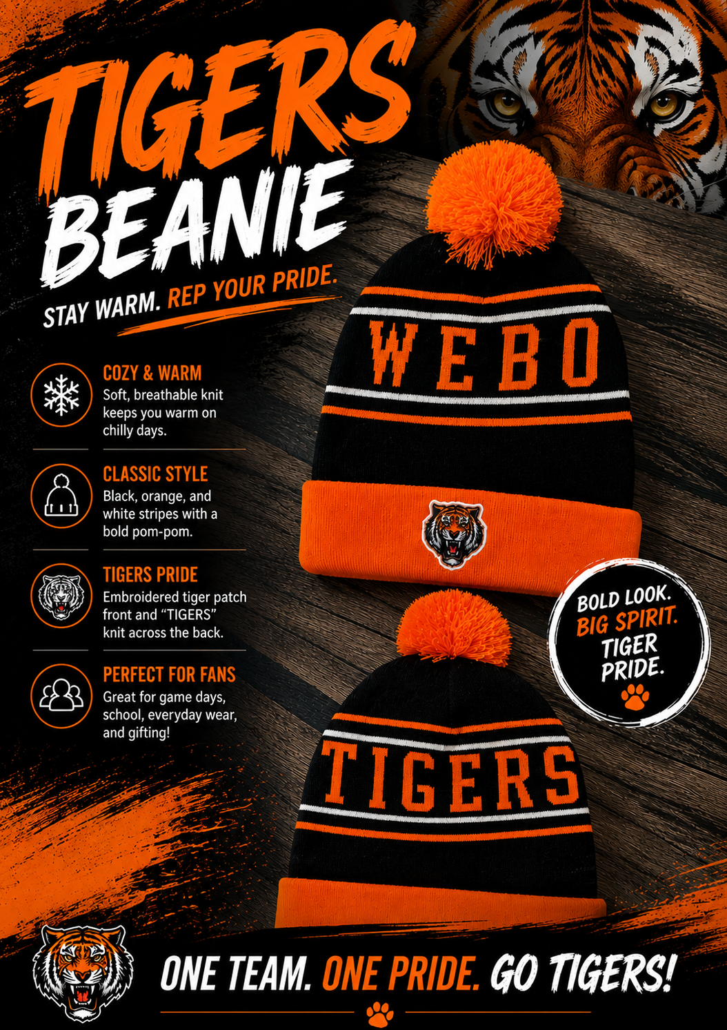 WEBO Tigers Beanie