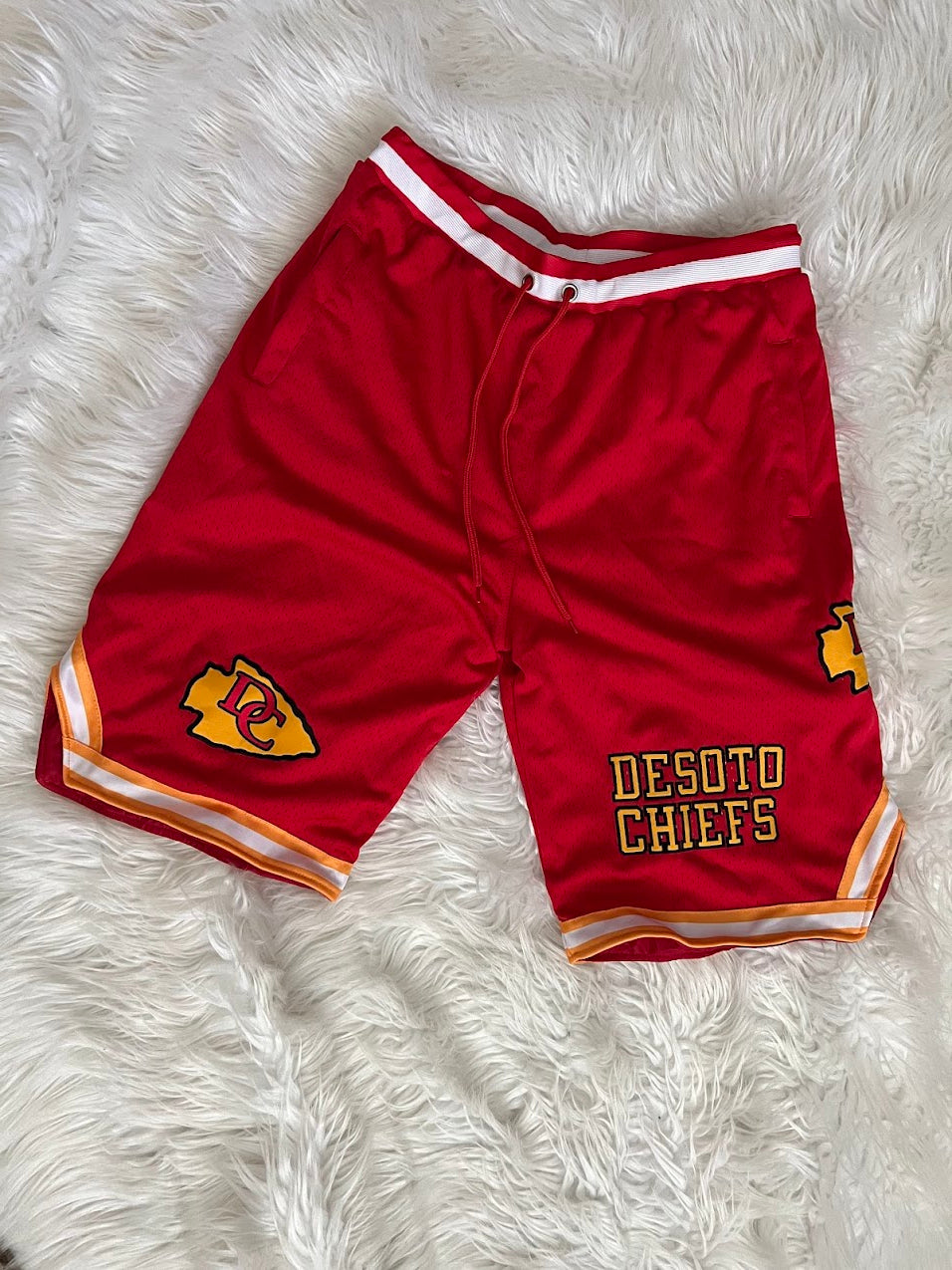Embroidered basketball shorts