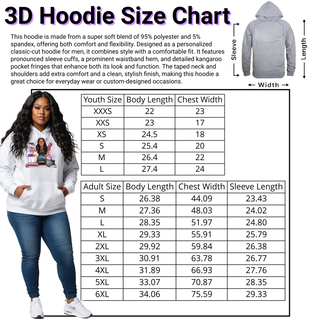 3D All Over Print Hoodie (Adult)