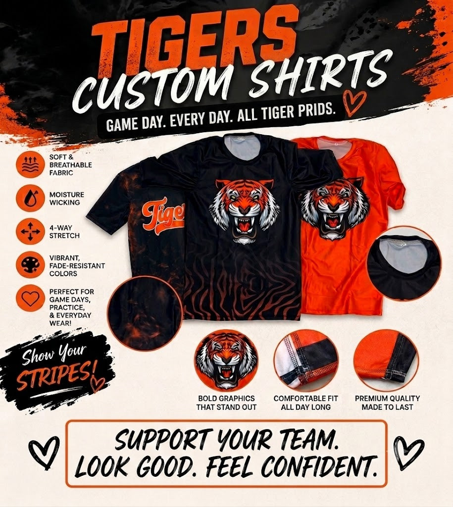 Tigers Custom Shirts (Pre-Order)