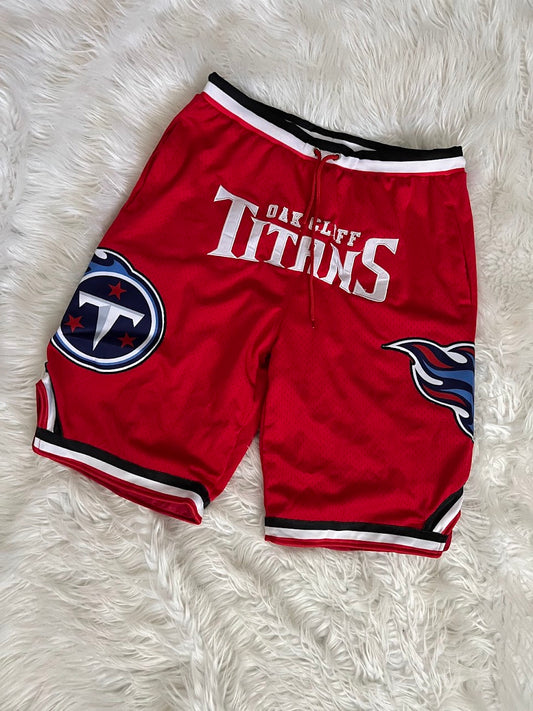 Embroidered basketball shorts