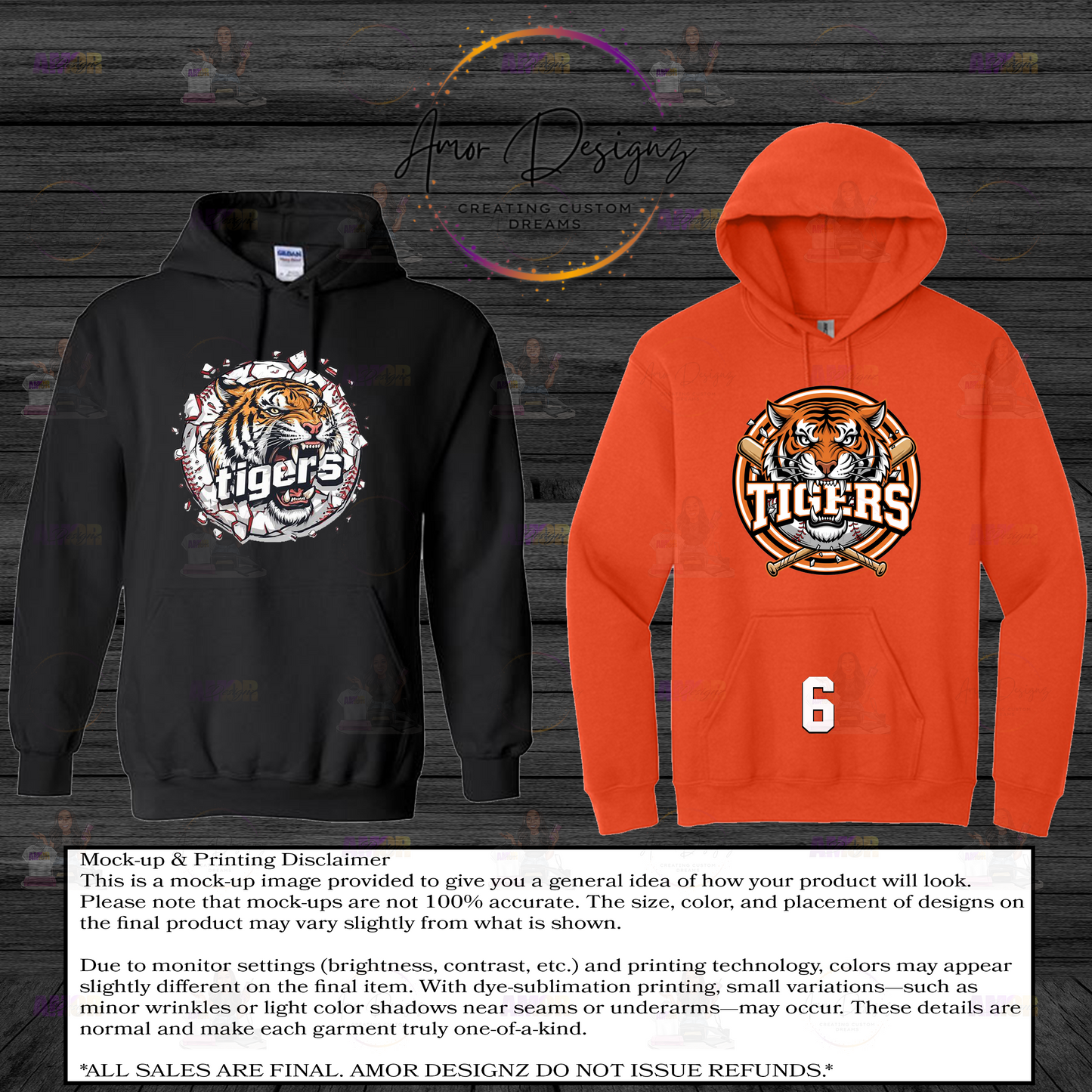 Tigers Baseball Hoodies (Youth)