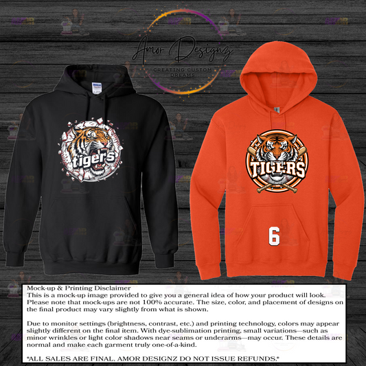 Tigers Baseball Hoodie (Adult)