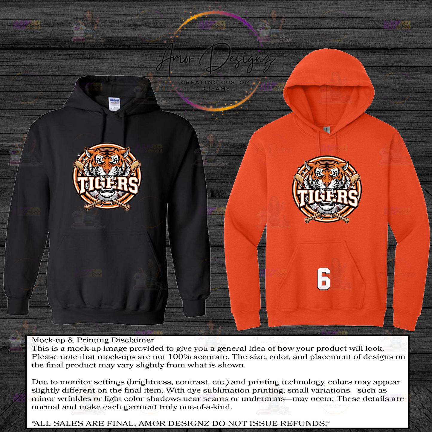 Tigers Baseball Hoodie (Adult)