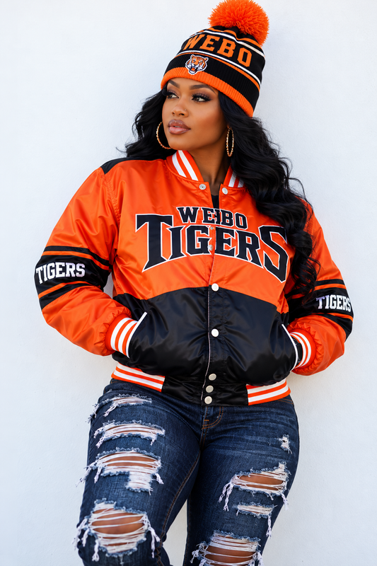 WEBO Tigers Satin Varsity Jacket (pre-order Jacket)